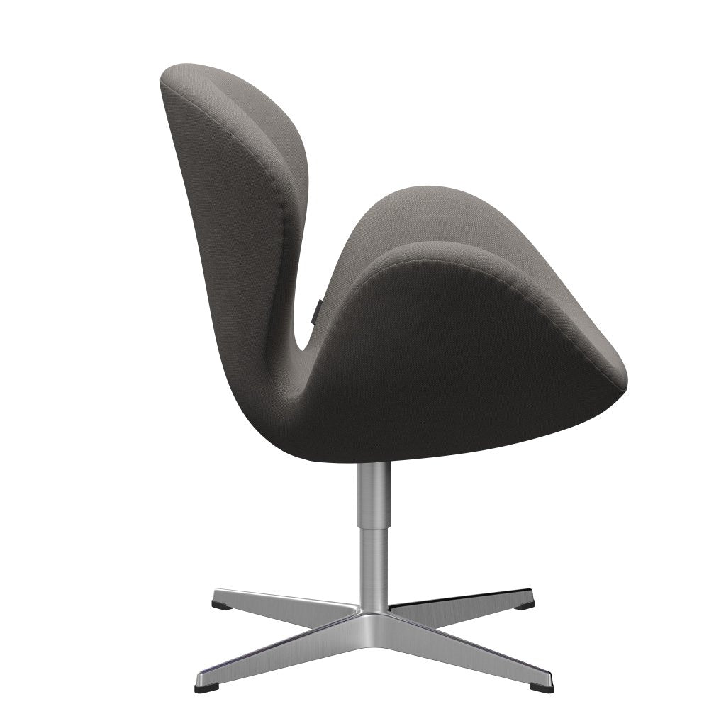 [product_category]-Fritz Hansen Swan Lounge Chair, Satin Brushed Aluminium/Steelcut Medium Grey-Fritz Hansen-3320-STI155-SPAL-FRI-3