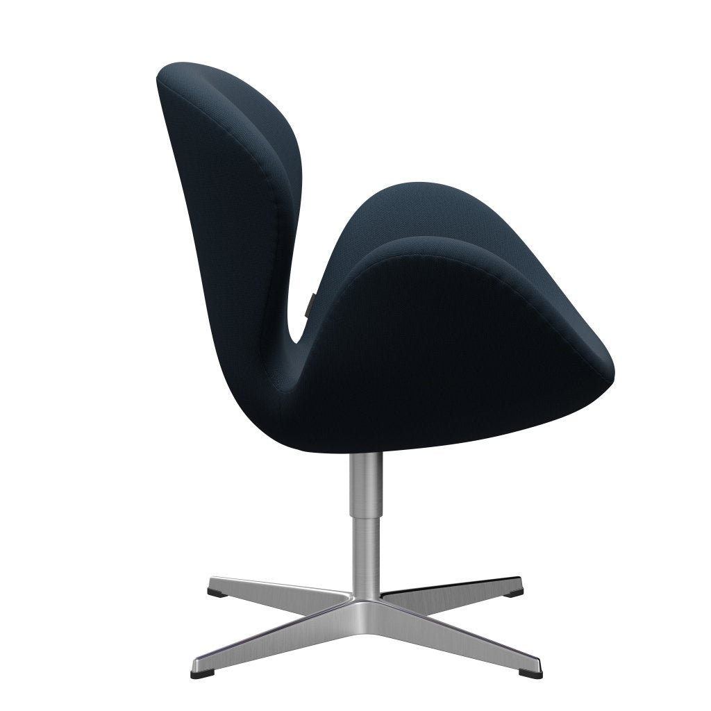 [product_category]-Fritz Hansen Swan Lounge Chair, Satin Brushed Aluminium/Steelcut Navy Blue-Fritz Hansen-3320-STI780-SPAL-FRI-3