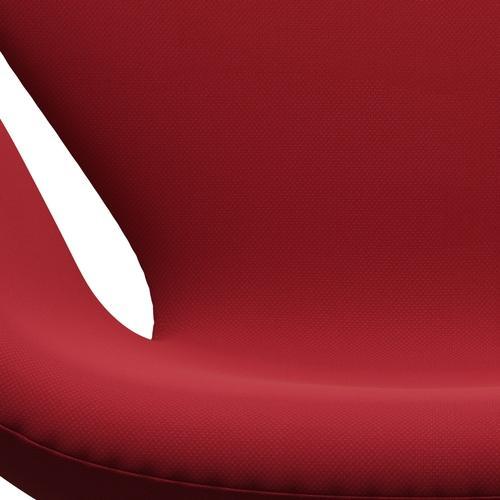 [product_category]-Fritz Hansen Swan Lounge Chair, Satin Brushed Aluminium/Steelcut Standard/Light Dark Red-Fritz Hansen-3320-STI635-SPAL-FRI-6