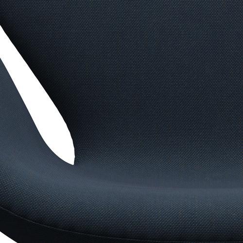 [product_category]-Fritz Hansen Swan Lounge Chair, Satin Brushed Aluminium/Steelcut Trio Dark Brown Blue-Fritz Hansen-3320-STR756-SPAL-FRI-6