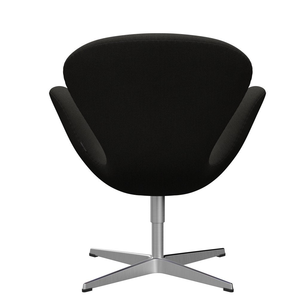 Fritz Hansen Swan Lounge Stuhl, Satin gebürstete Aluminium/Stahlschneider -Trio dunkelbraun