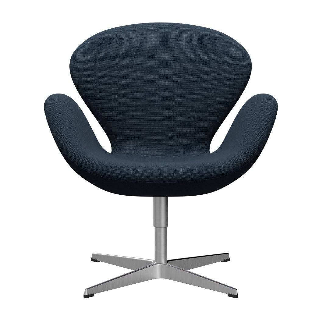 [product_category]-Fritz Hansen Swan Lounge Chair, Satin Brushed Aluminium/Steelcut Trio Dark Dust Blue-Fritz Hansen-3320-STR796-SPAL-FRI-1