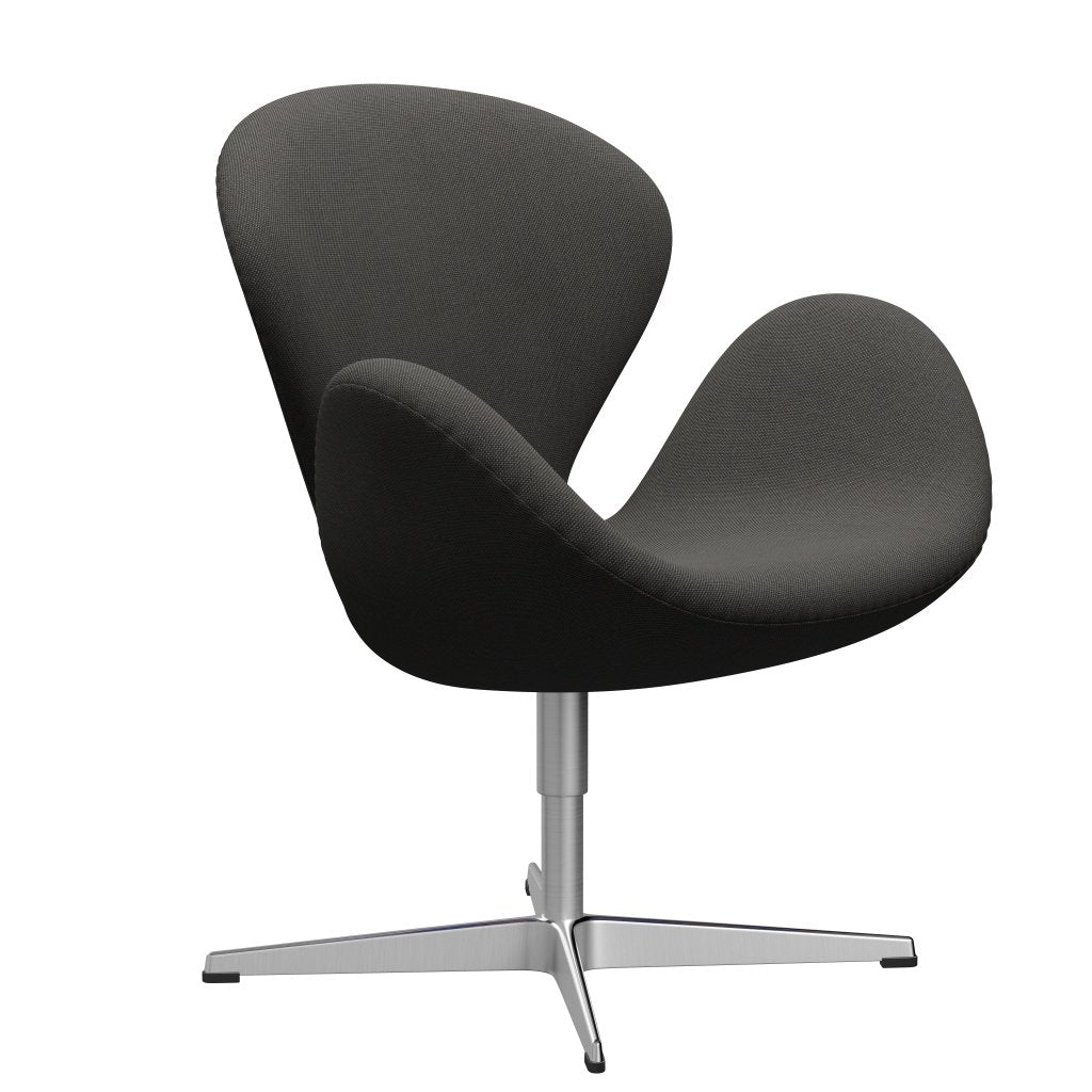 [product_category]-Fritz Hansen Swan Lounge Chair, Satin Brushed Aluminium/Steelcut Trio Dark Grey-Fritz Hansen-3320-STR176-SPAL-FRI-2