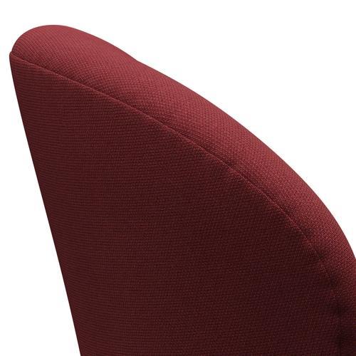 [product_category]-Fritz Hansen Swan Lounge Chair, Satin Brushed Aluminium/Steelcut Trio Dark Red-Fritz Hansen-3320-STR686-SPAL-FRI-5
