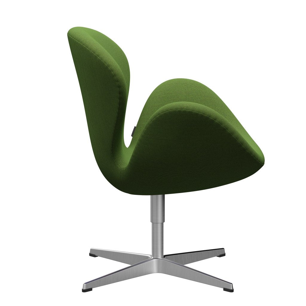 [product_category]-Fritz Hansen Swan Lounge Chair, Satin Brushed Aluminium/Steelcut Trio Grass Green-Fritz Hansen-3320-STR953-SPAL-FRI-3