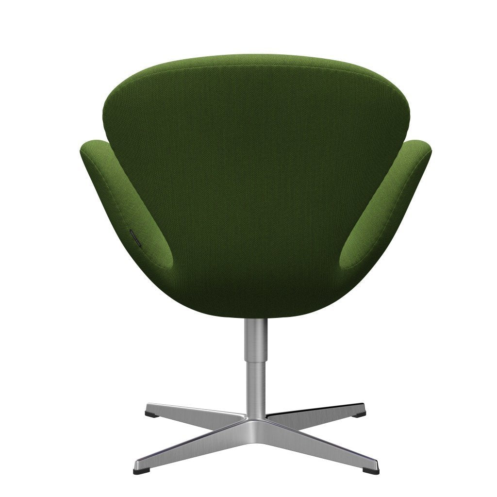 [product_category]-Fritz Hansen Swan Lounge Chair, Satin Brushed Aluminium/Steelcut Trio Grass Green-Fritz Hansen-3320-STR953-SPAL-FRI-4