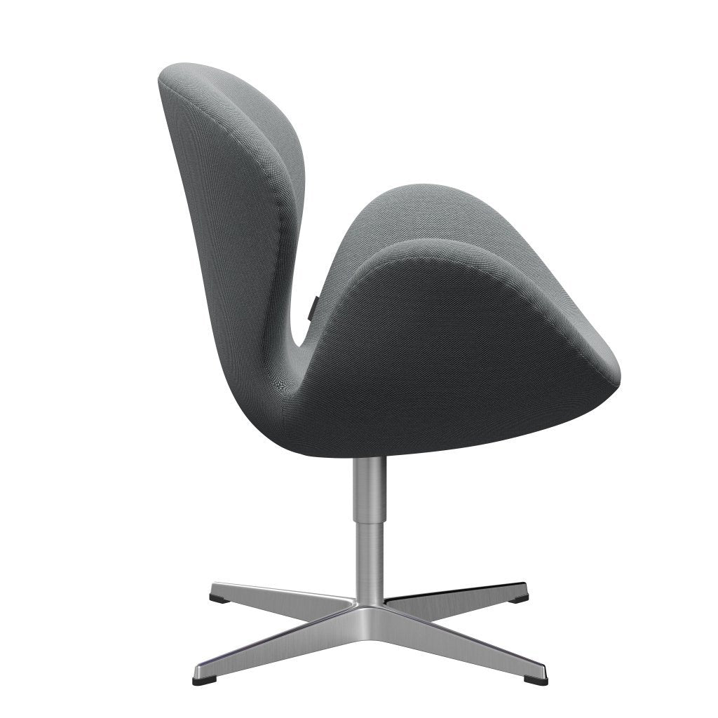 [product_category]-Fritz Hansen Swan Lounge Chair, Satin Brushed Aluminium/Steelcut Trio Grey-Fritz Hansen-3320-STR133-SPAL-FRI-3