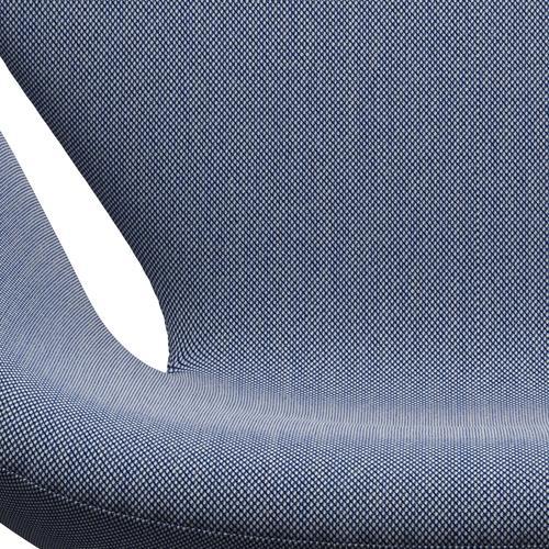 [product_category]-Fritz Hansen Swan Lounge Chair, Satin Brushed Aluminium/Steelcut Trio White/Blue-Fritz Hansen-3320-STR716-SPAL-FRI-6