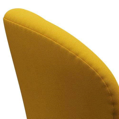 [product_category]-Fritz Hansen Swan Lounge Chair, Satin Brushed Aluminium/Steelcut Trio Yellow-Fritz Hansen-3320-STR446-SPAL-FRI-5