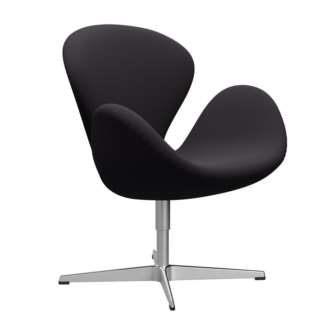 [product_category]-Fritz Hansen Swan Lounge Chair, Satin Brushed Aluminium/Steelcut Violet Dark-Fritz Hansen-3320-STI685-SPAL-FRI-2