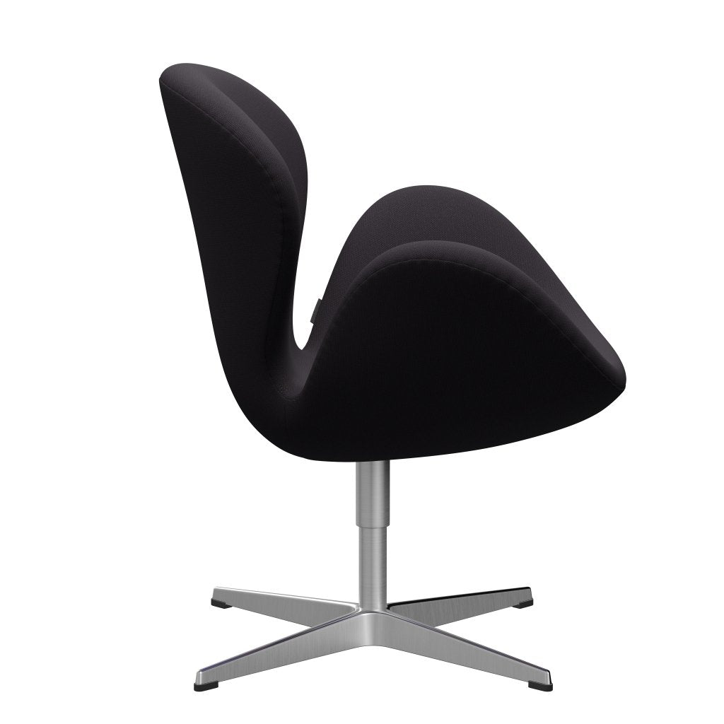 [product_category]-Fritz Hansen Swan Lounge Chair, Satin Brushed Aluminium/Steelcut Violet Dark-Fritz Hansen-3320-STI685-SPAL-FRI-3