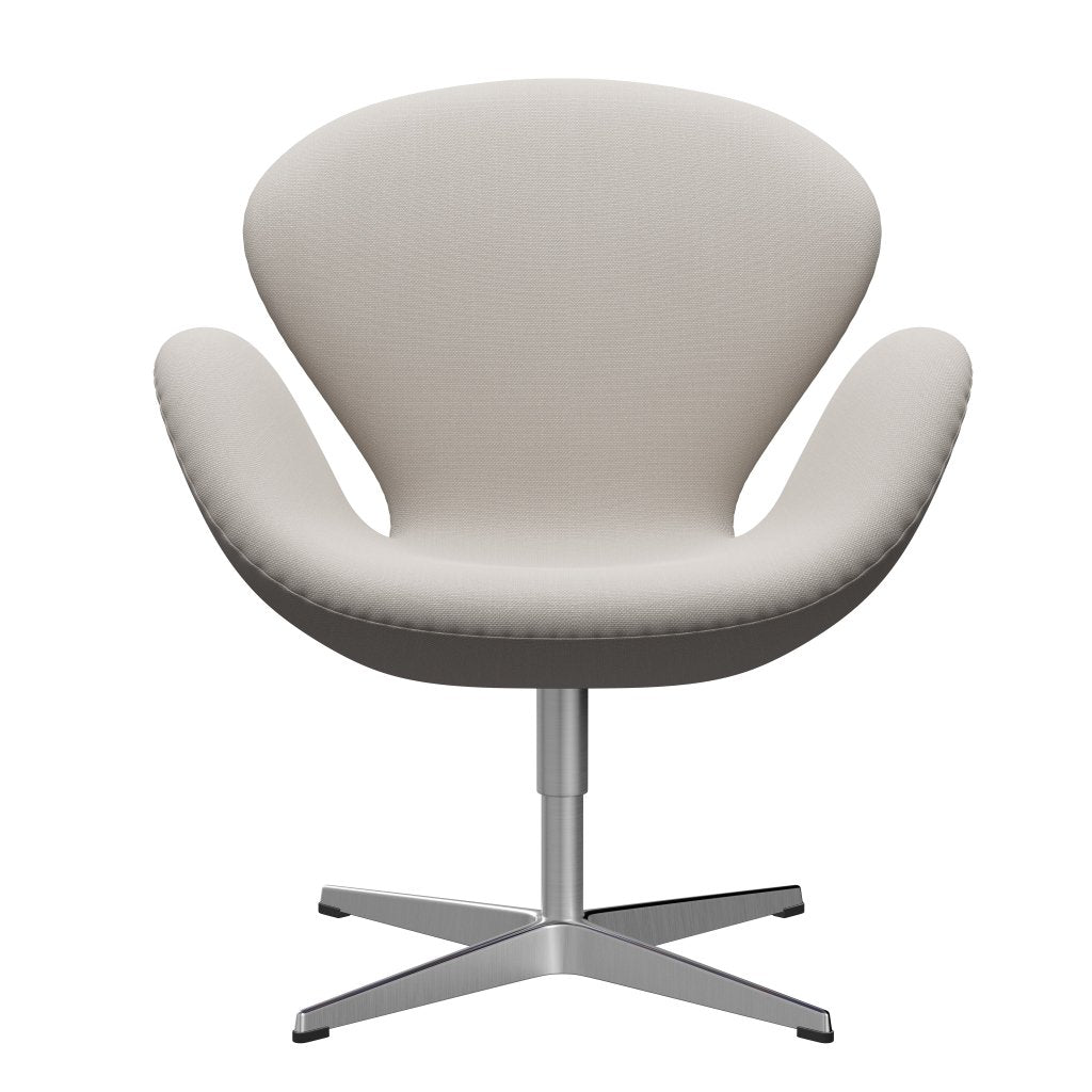 [product_category]-Fritz Hansen Swan Lounge Chair, Satin Brushed Aluminium/Steelcut Wool White-Fritz Hansen-3320-STI220-SPAL-FRI-1