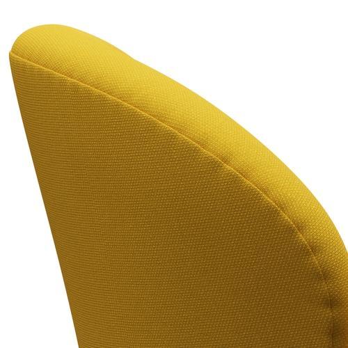 [product_category]-Fritz Hansen Swan Lounge Chair, Satin Brushed Aluminium/Steelcut Yellow-Fritz Hansen-3320-STI445-SPAL-FRI-5