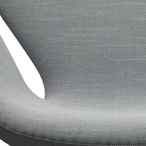 [product_category]-Fritz Hansen Swan Lounge Chair, Satin Brushed Aluminium/Sunniva Light Grey/Light Blue-Fritz Hansen-3320-SV133-SPAL-FRI-6