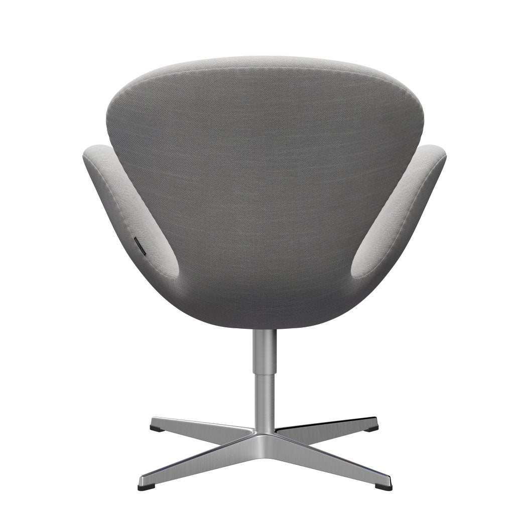 [product_category]-Fritz Hansen Swan Lounge Chair, Satin Brushed Aluminium/Sunniva Natural/Light Grey-Fritz Hansen-3320-SV713-SPAL-FRI-4