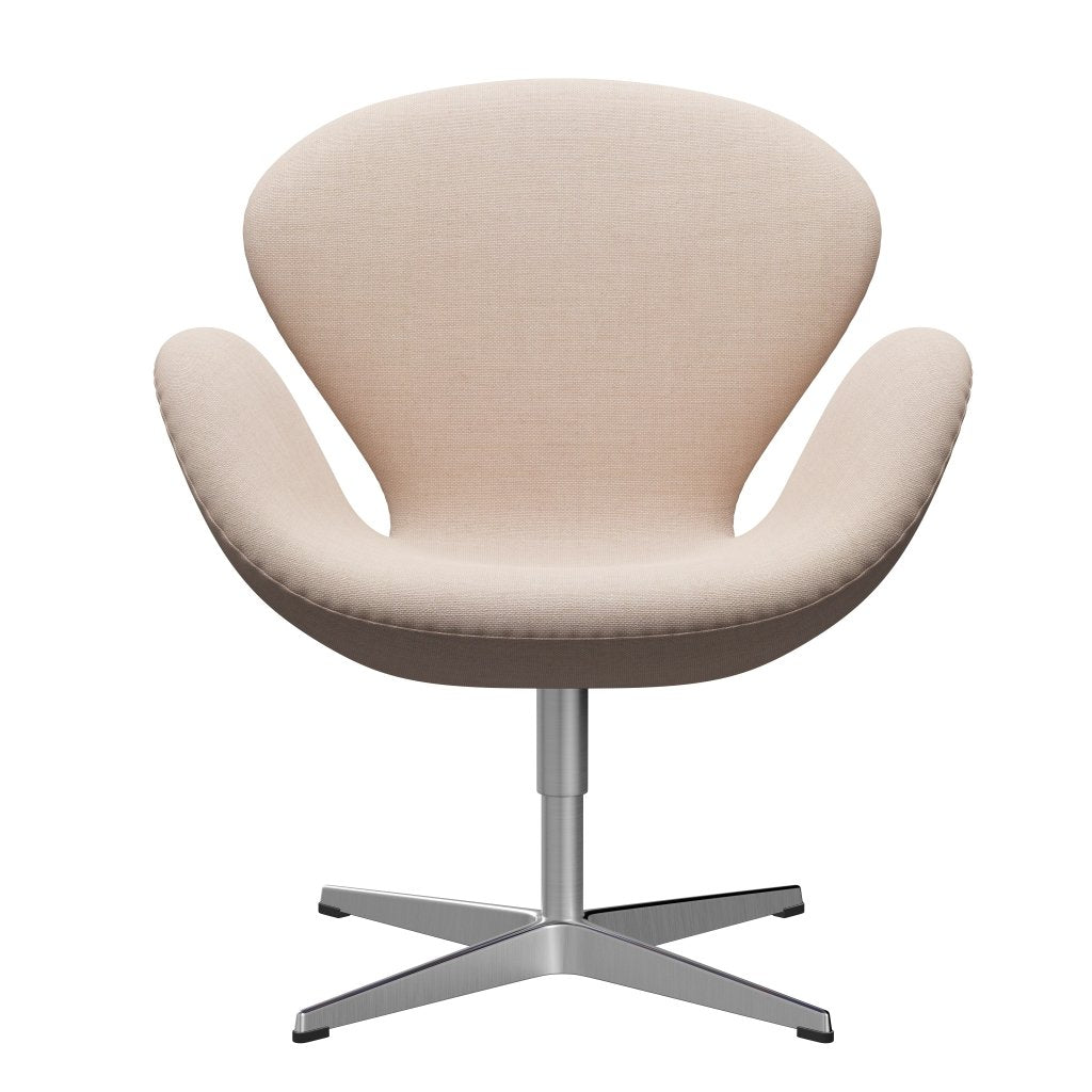 [product_category]-Fritz Hansen Swan Lounge Chair, Satin Brushed Aluminium/Sunniva Sand/Soft Pink-Fritz Hansen-3320-SV236-SPAL-FRI-1