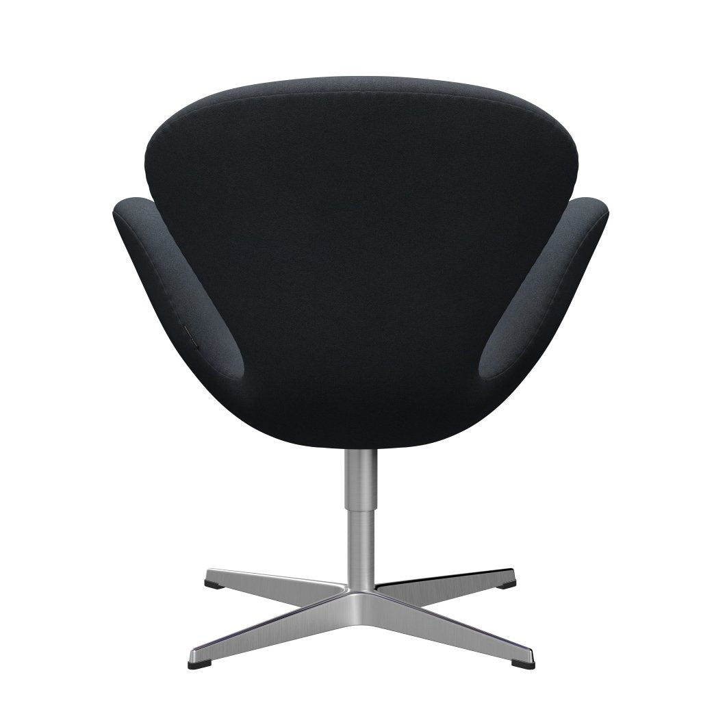 Fritz Hansen Swan Lounge Chair, Satin Borsted Aluminium/Tonus Dark Grey