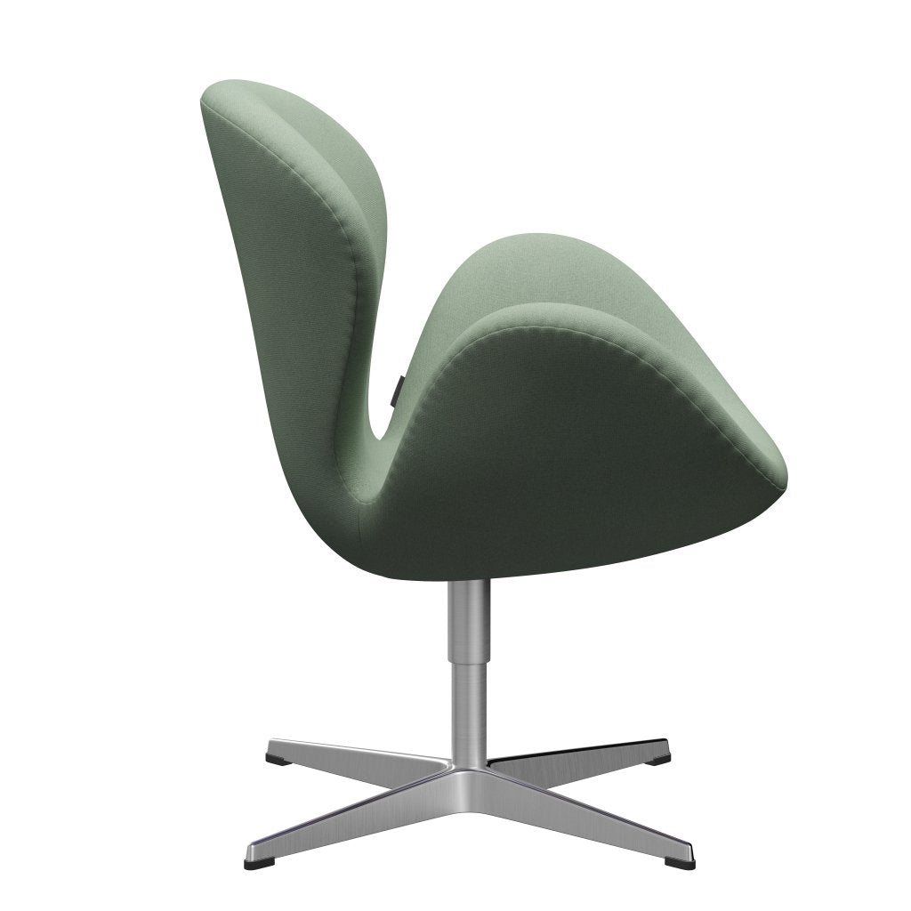 [product_category]-Fritz Hansen Swan Lounge Chair, Satin Brushed Aluminium/Tonus Mint Green-Fritz Hansen-3320-TON914-SPAL-FRI-3