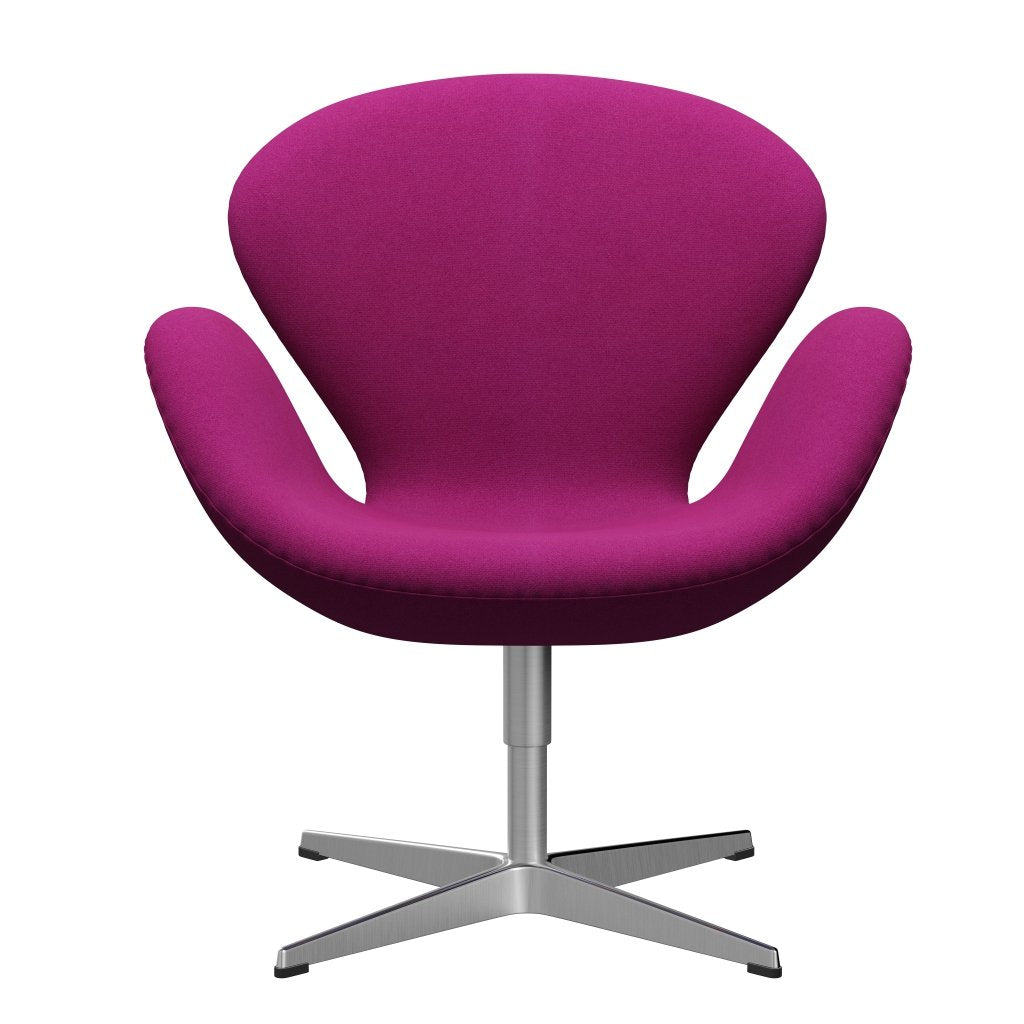 [product_category]-Fritz Hansen Swan Lounge Chair, Satin Brushed Aluminium/Tonus Pink-Fritz Hansen-3320-TON636-SPAL-FRI-1