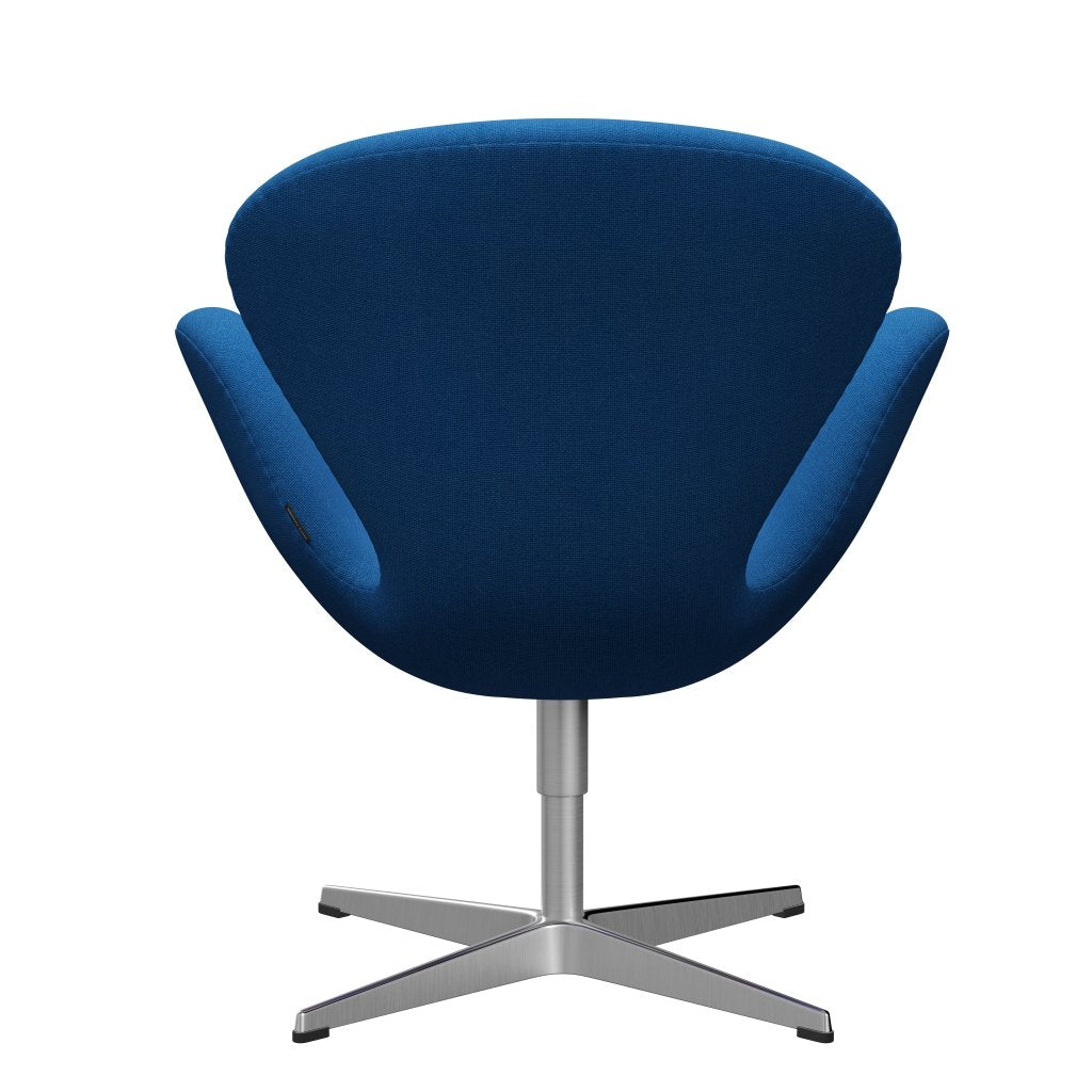 Fritz Hansen Swan Lounge Sillón, aluminio cepillado/Azul claro Hallingdal