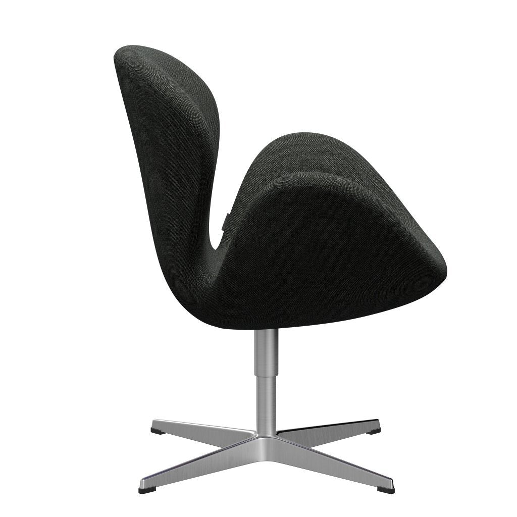 [product_category]-Fritz Hansen Swan Lounge Chair, Satingbrushed Aluminium/Hallingdal Black/Grey (368)-Fritz Hansen-3320-HAL368-SPAL-FRI-3