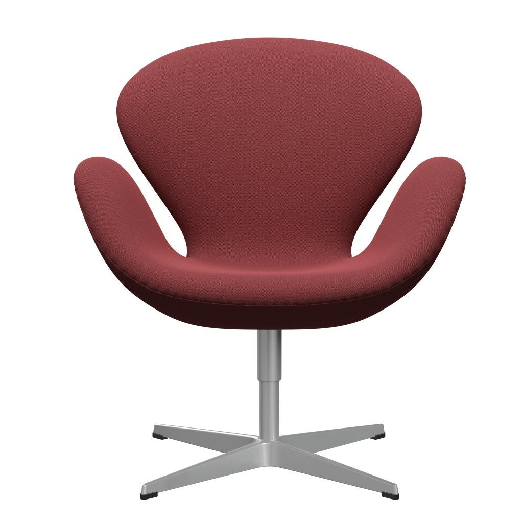 [product_category]-Fritz Hansen Swan Lounge Chair, Silver Grey/Capture Dark Red-Fritz Hansen-3320-CP5402-SGBASE-FRI-1