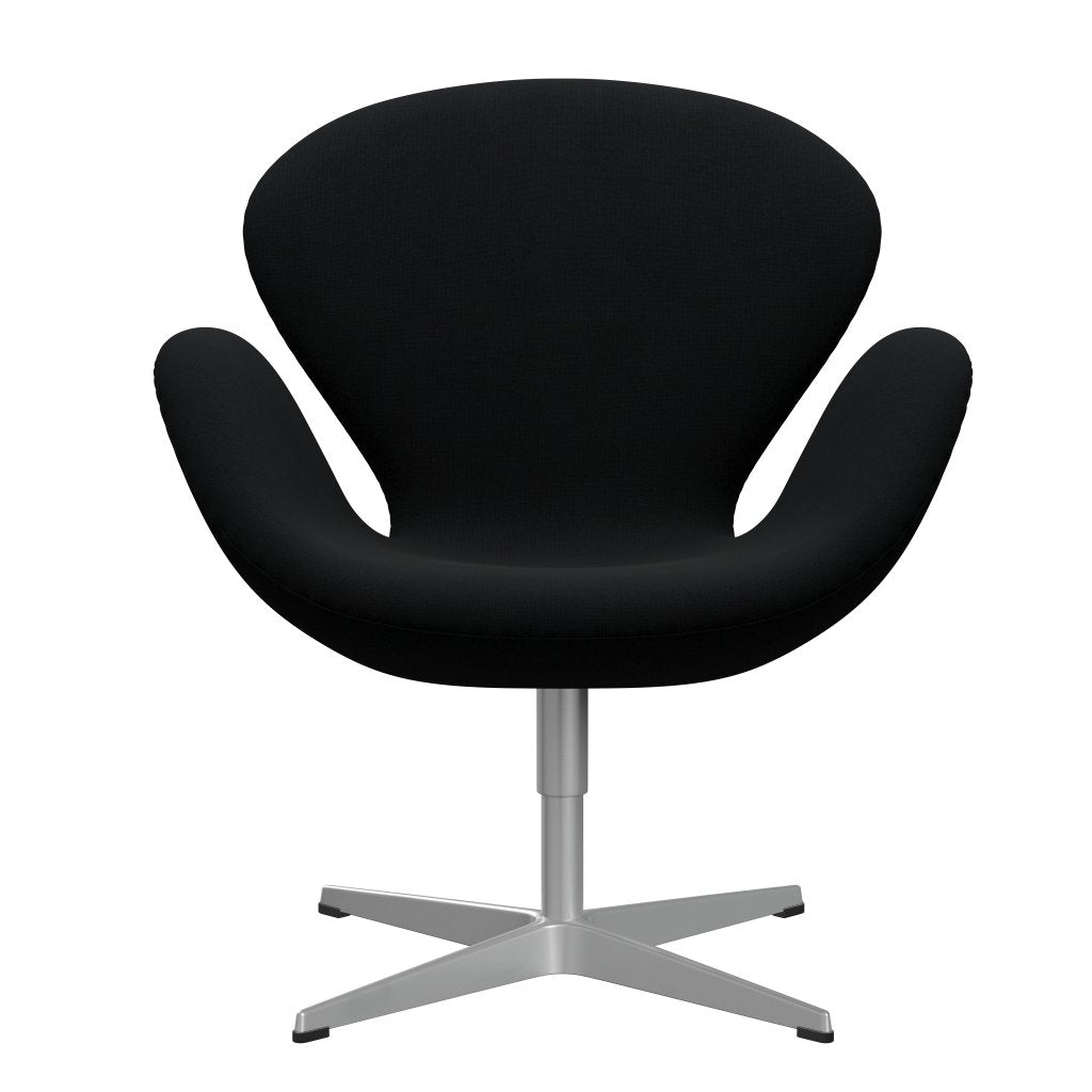 [product_category]-Fritz Hansen Swan Lounge Chair, Silver Grey/Christianshavn Black Uni-Fritz Hansen-3320-CH1175-SGBASE-FRI-1