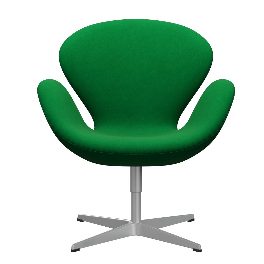 [product_category]-Fritz Hansen Swan Lounge Chair, Silver Grey/Divina Grass Green-Fritz Hansen-3320-DIV922-SGBASE-FRI-1