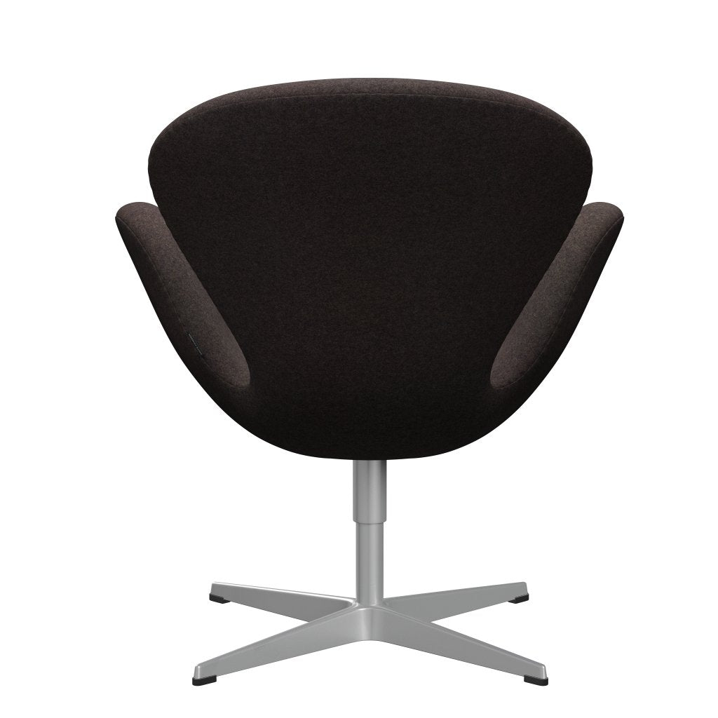 Fritz Hansen Swan Lounge Silla, Silver Grey/Divina MD Chocolate