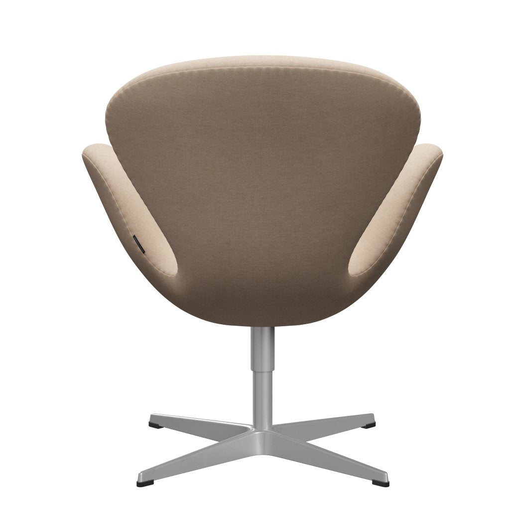 [product_category]-Fritz Hansen Swan Lounge Chair, Silver Grey/Divina Md Crème-Fritz Hansen-3320-DMD203-SGBASE-FRI-4