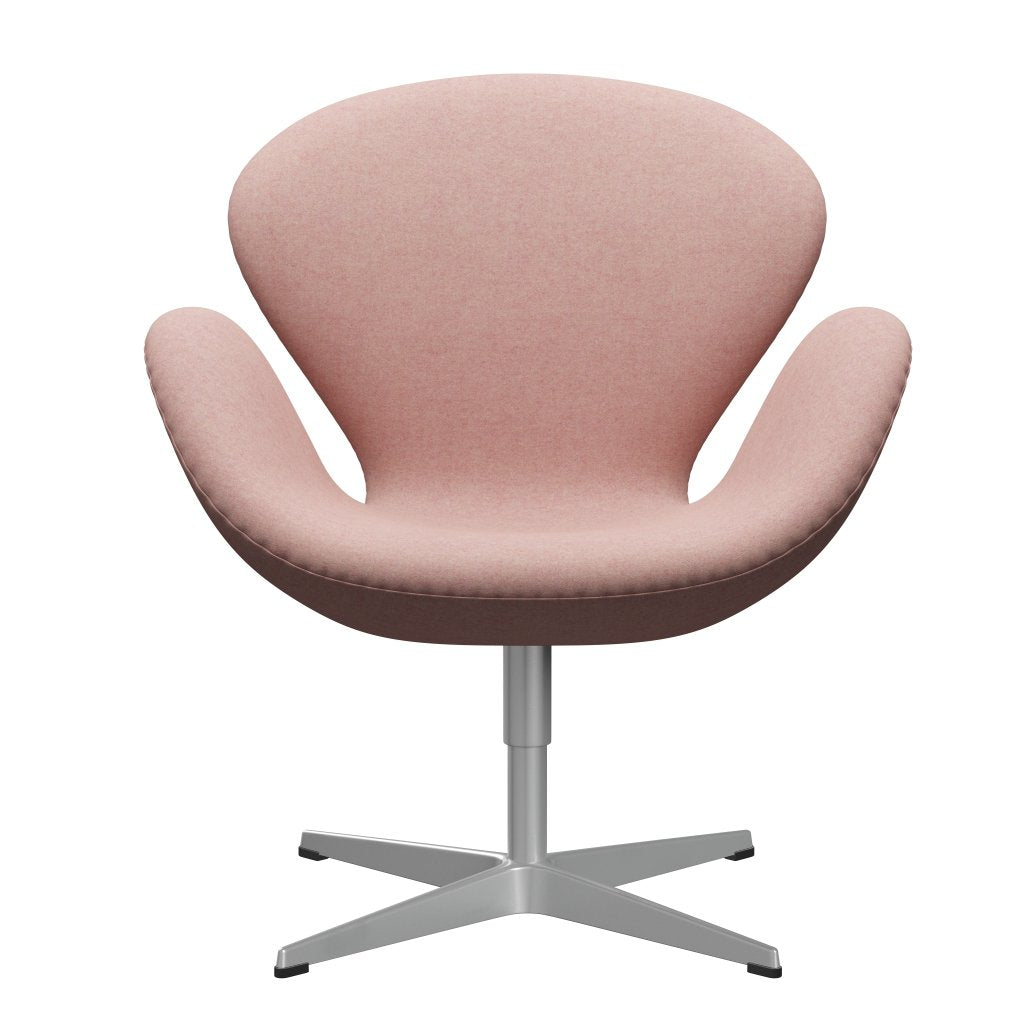 [product_category]-Fritz Hansen Swan Lounge Chair, Silver Grey/Divina Md Soft Pink-Fritz Hansen-3320-DMD613-SGBASE-FRI-1