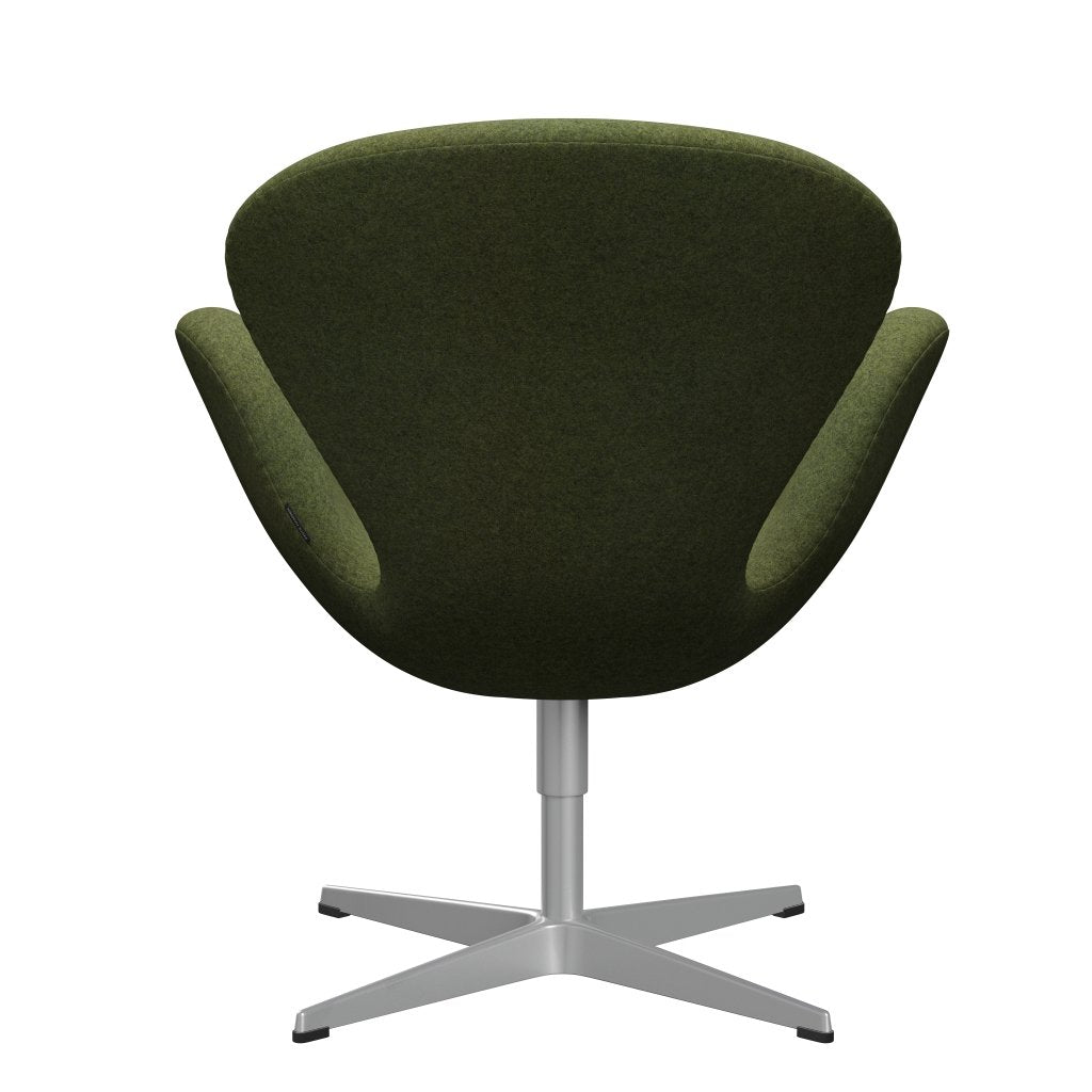 Fritz Hansen Swan Lounge Stuhl, Silbergrau/Divina MD Wintergreen