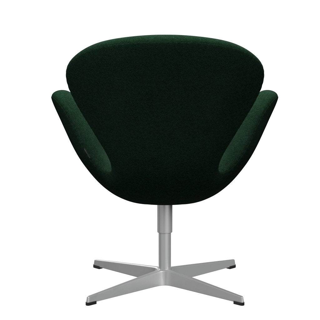 Fritz Hansen Swan Lounge Chair, Silver Grey / Divina Melange Warm Green foncé