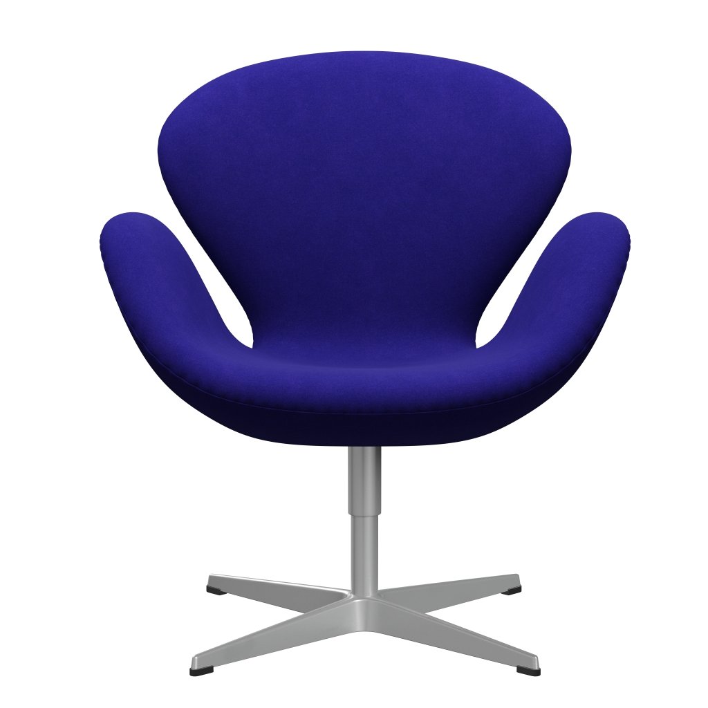 [product_category]-Fritz Hansen Swan Lounge Chair, Silver Grey/Divina Petrol Blue-Fritz Hansen-3320-DIV686-SGBASE-FRI-1