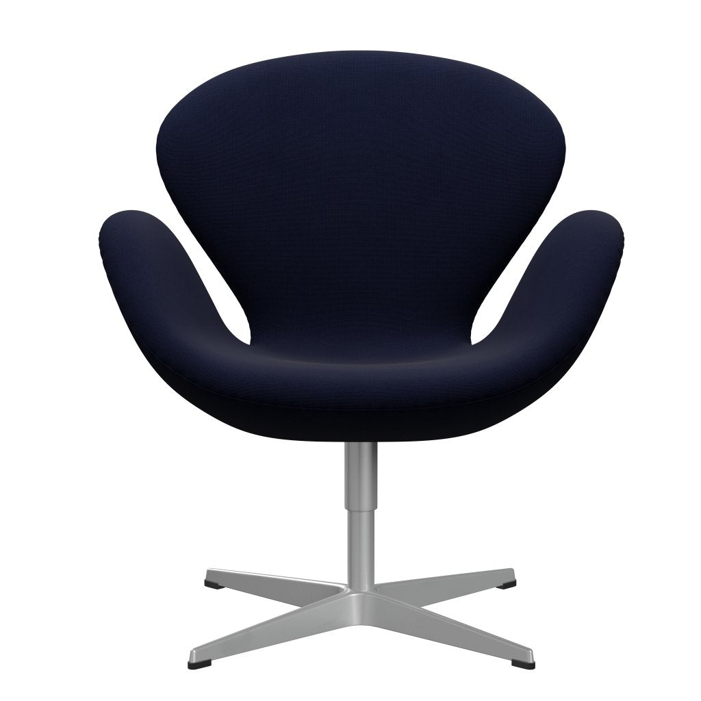 [product_category]-Fritz Hansen Swan Lounge Chair, Silver Grey/Fame Black Blue-Fritz Hansen-3320-F66132-SGBASE-FRI-1