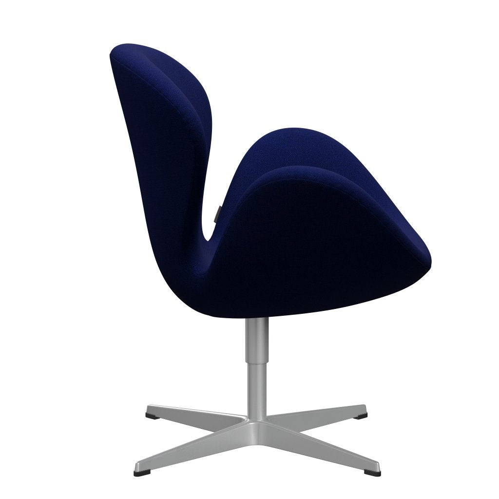 Fritz Hansen Swan Lounge Chair, Silver Grey/Hallingdal Dark Blue