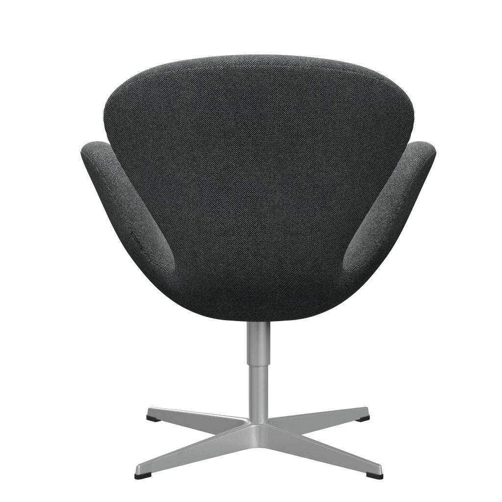 [product_category]-Fritz Hansen Swan Lounge Chair, Silver Grey/Hallingdal White Black-Fritz Hansen-3320-HAL166-SGBASE-FRI-4