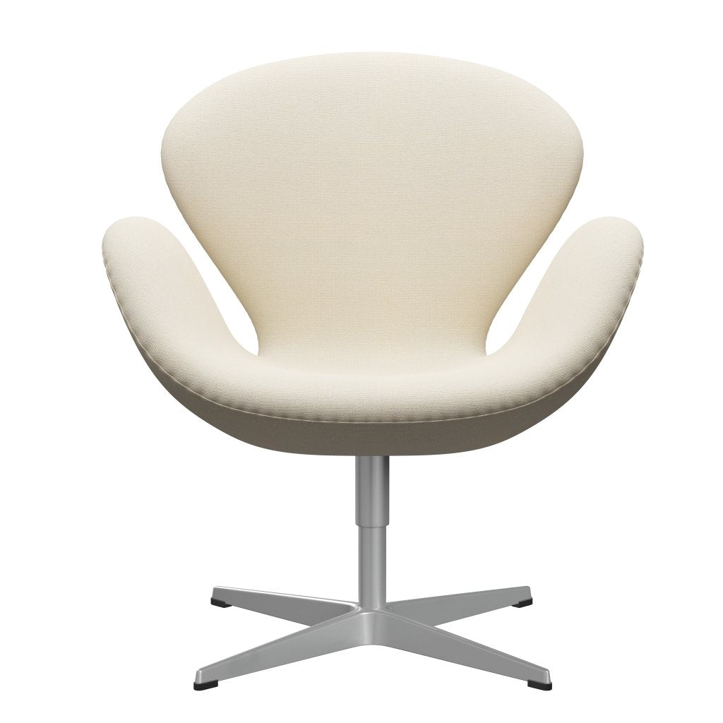 Silla de salón Fritz Hansen Swan, Silver Grey/Hallingdal Wool White