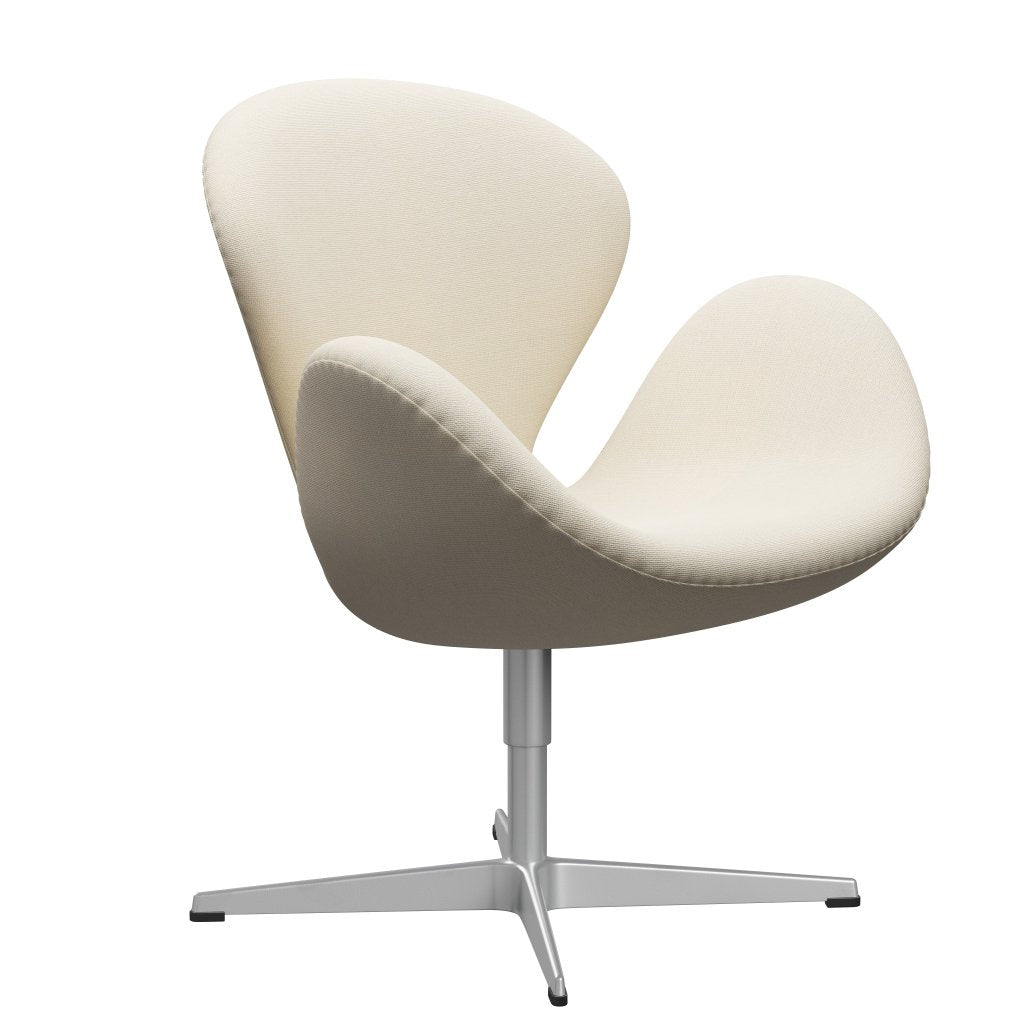 Silla de salón Fritz Hansen Swan, Silver Grey/Hallingdal Wool White