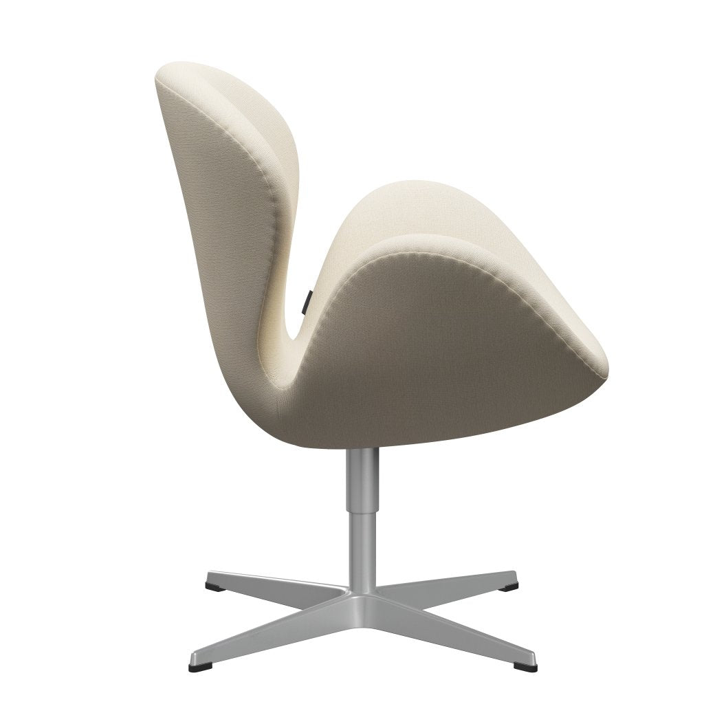 Silla de salón Fritz Hansen Swan, Silver Grey/Hallingdal Wool White