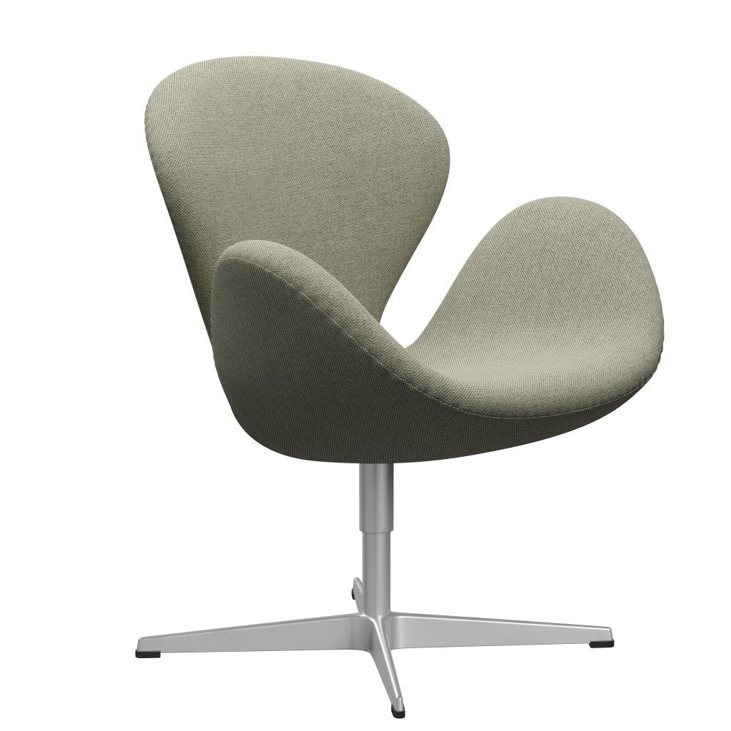 [product_category]-Fritz Hansen Swan Lounge Chair, Silver Grey/Re Wool Lime Green/Natural-Fritz Hansen-3320-REW408-SGBASE-FRI-2