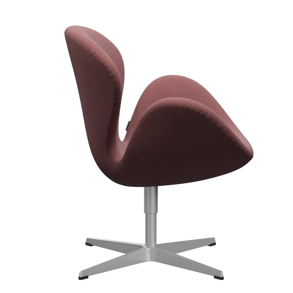 [product_category]-Fritz Hansen Swan Lounge Chair, Silver Grey/Rime Dark Red/White-Fritz Hansen-3320-RIM541-SGBASE-FRI-3