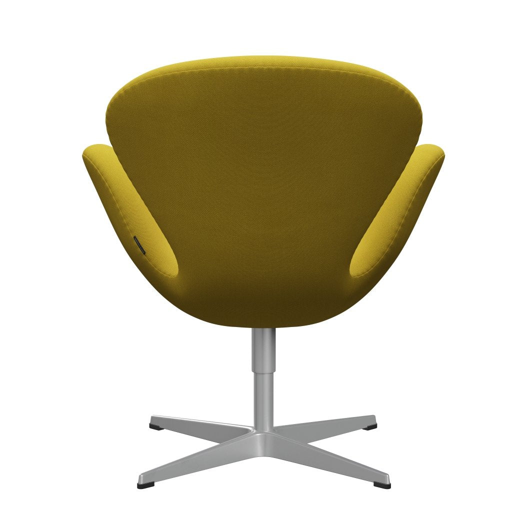 [product_category]-Fritz Hansen Swan Lounge Chair, Silver Grey/Steelcut Light Green/Yellow-Fritz Hansen-3320-STI435-SGBASE-FRI-4