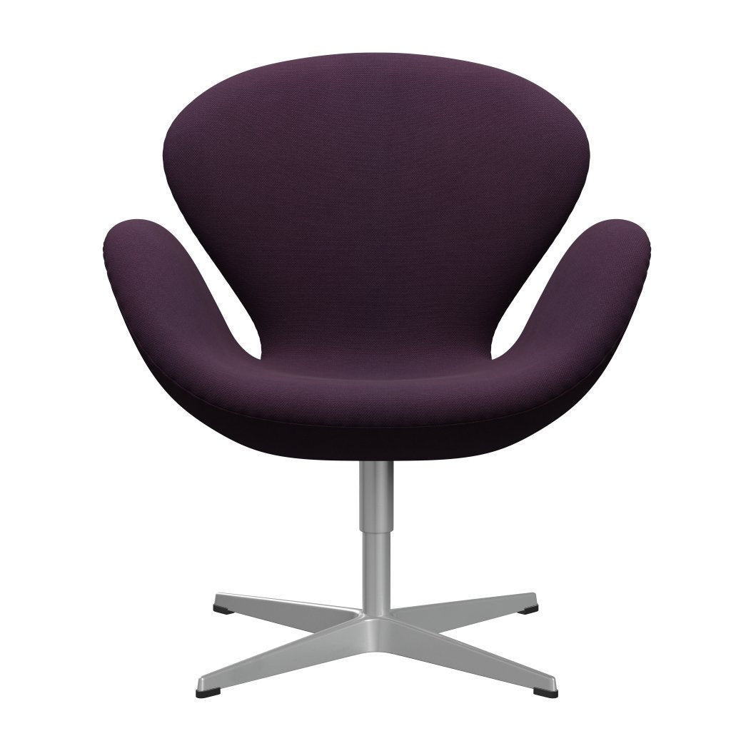 [product_category]-Fritz Hansen Swan Lounge Chair, Silver Grey/Steelcut Medium Violet-Fritz Hansen-3320-STI625-SGBASE-FRI-1