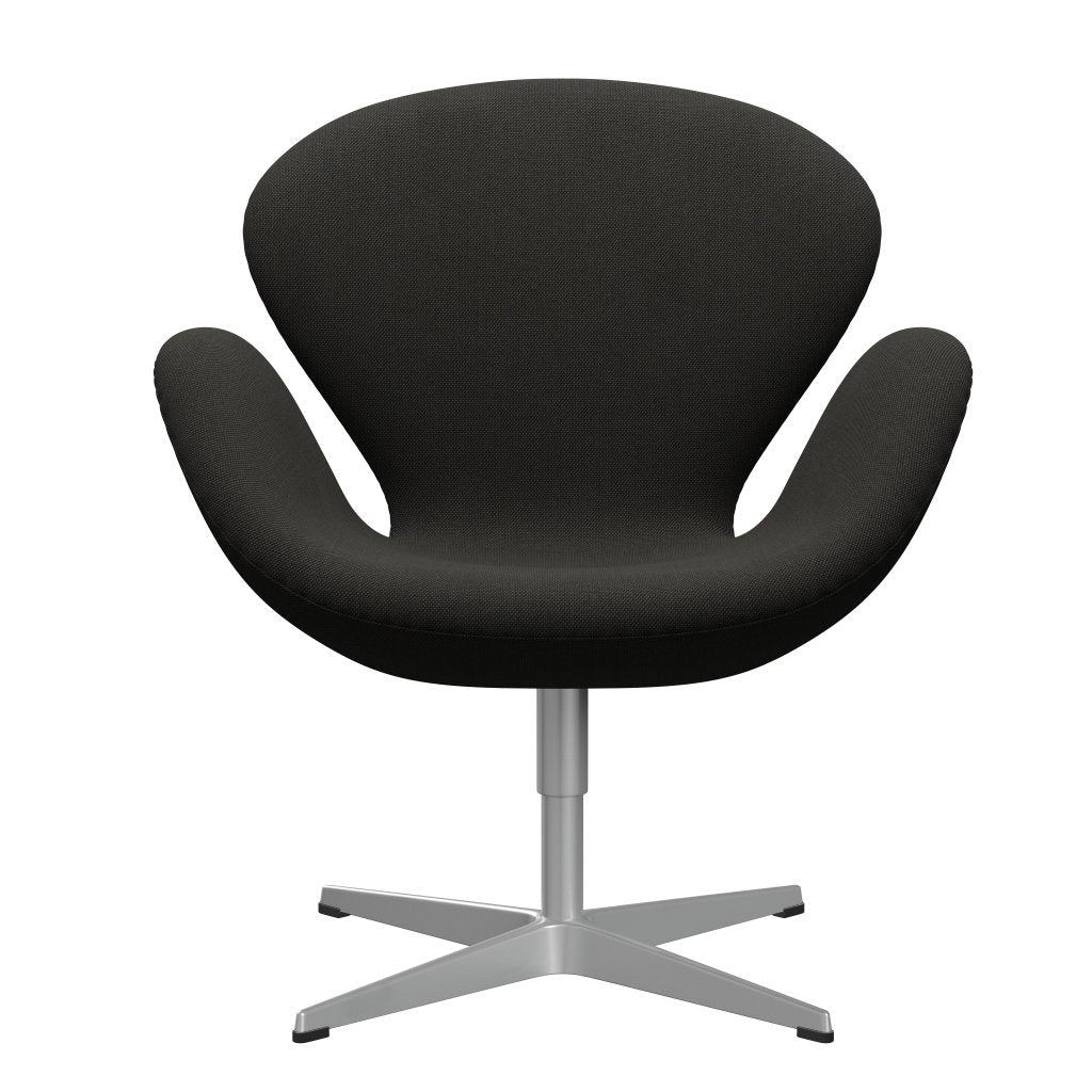 [product_category]-Fritz Hansen Swan Lounge Chair, Silver Grey/Steelcut Trio Dark Brown-Fritz Hansen-3320-STR383-SGBASE-FRI-1