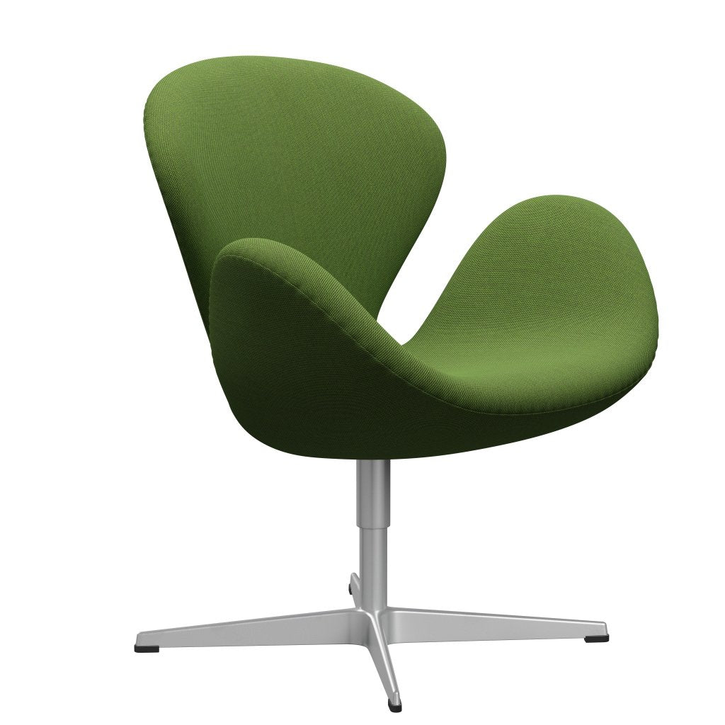 [product_category]-Fritz Hansen Swan Lounge Chair, Silver Grey/Steelcut Trio Grass Green-Fritz Hansen-3320-STR953-SGBASE-FRI-2