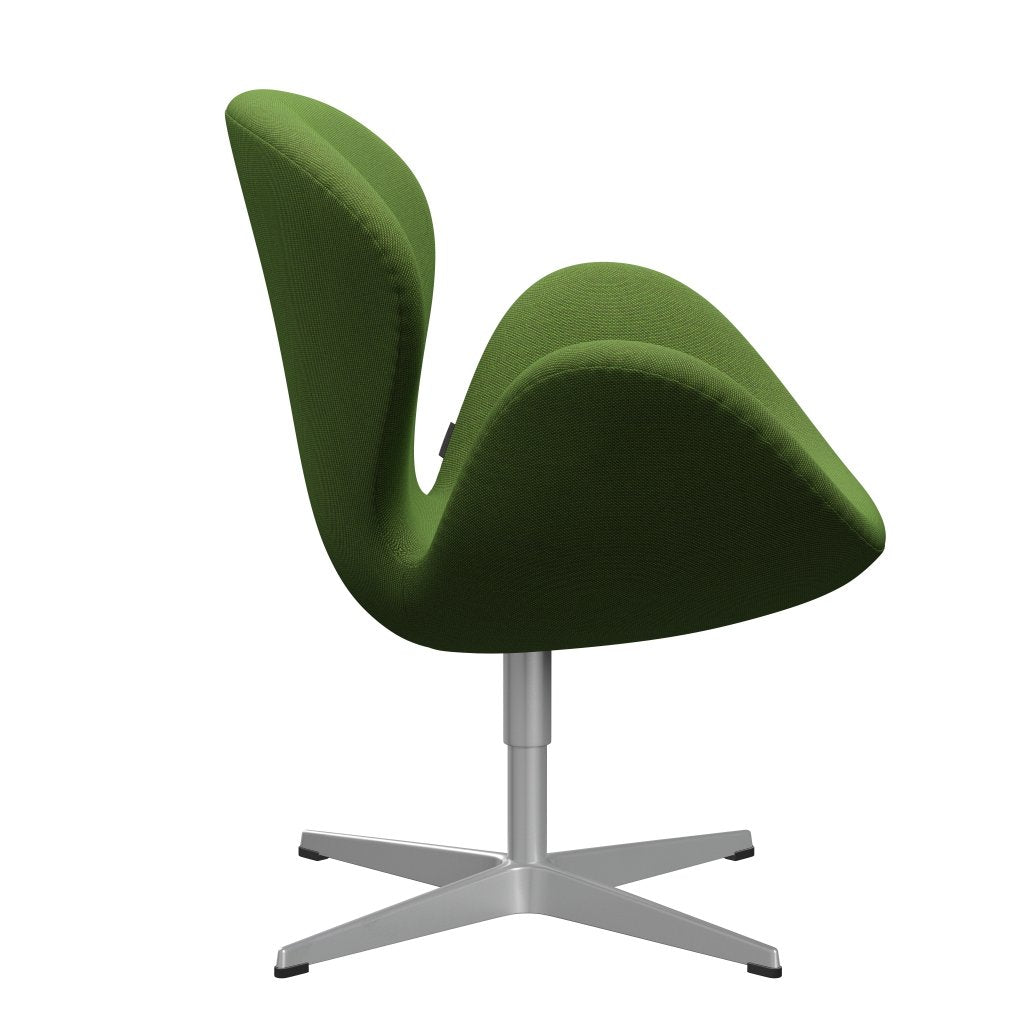 [product_category]-Fritz Hansen Swan Lounge Chair, Silver Grey/Steelcut Trio Grass Green-Fritz Hansen-3320-STR953-SGBASE-FRI-3