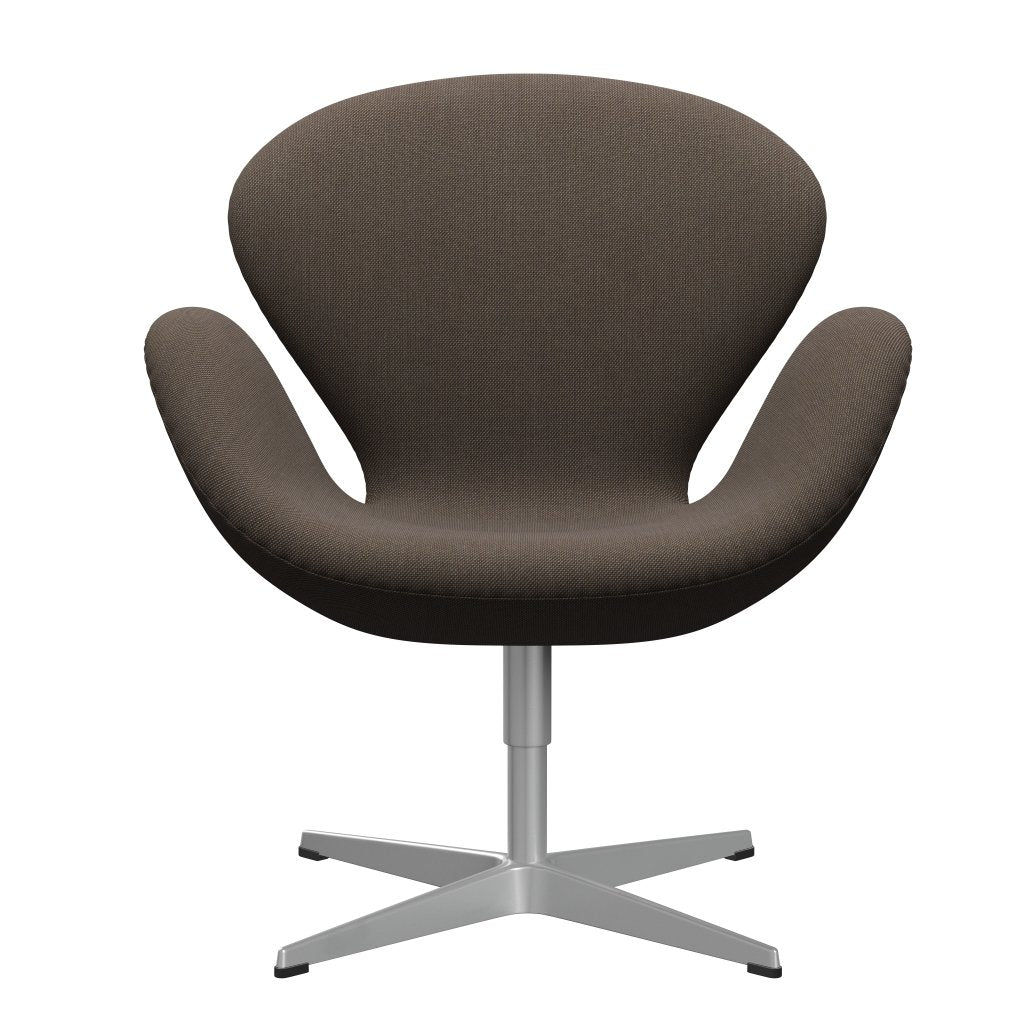 [product_category]-Fritz Hansen Swan Lounge Chair, Silver Grey/Steelcut Trio Grey/Brown-Fritz Hansen-3320-STR376-SGBASE-FRI-1