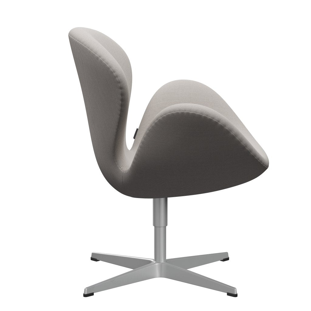 [product_category]-Fritz Hansen Swan Lounge Chair, Silver Grey/Steelcut Trio White & Grey-Fritz Hansen-3320-STR205-SGBASE-FRI-3