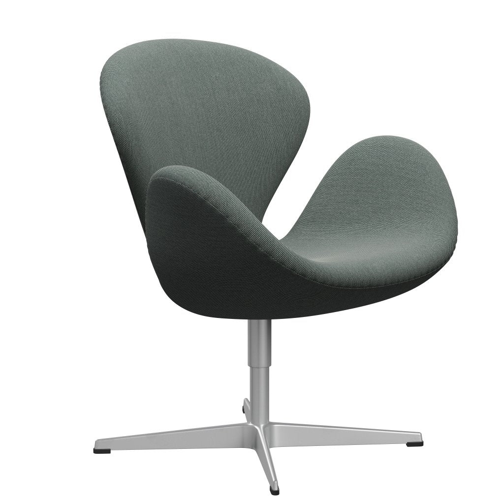 Fritz Hansen Swan Lounge Chaise, Silver Grey / Steelcut Trio blanc / vert foncé